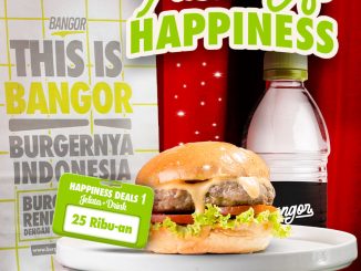 Promo Burger Bangor Taste of Happiness cuma Rp. 25.000 paket burger plus minuman