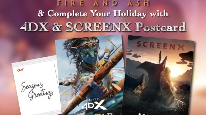 Promo CGV Avatar: Fire and Ash Postcard Eksklusif 4DX&ScreenX gratis postcard