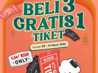 Promo CGV Ramadan Beli 3 Gratis 1 Tiket Regular 2D via aplikasi CGV