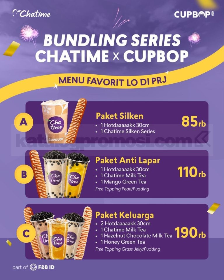 Promo Chatime x Cupbop Bundling Series Mulai Rp. 85.000