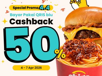 Promo Chigo x Flip 4.4 cashback 50% QRIS blu periode 4 sampai 7 April 2026 minimum transaksi Rp. 50.000
