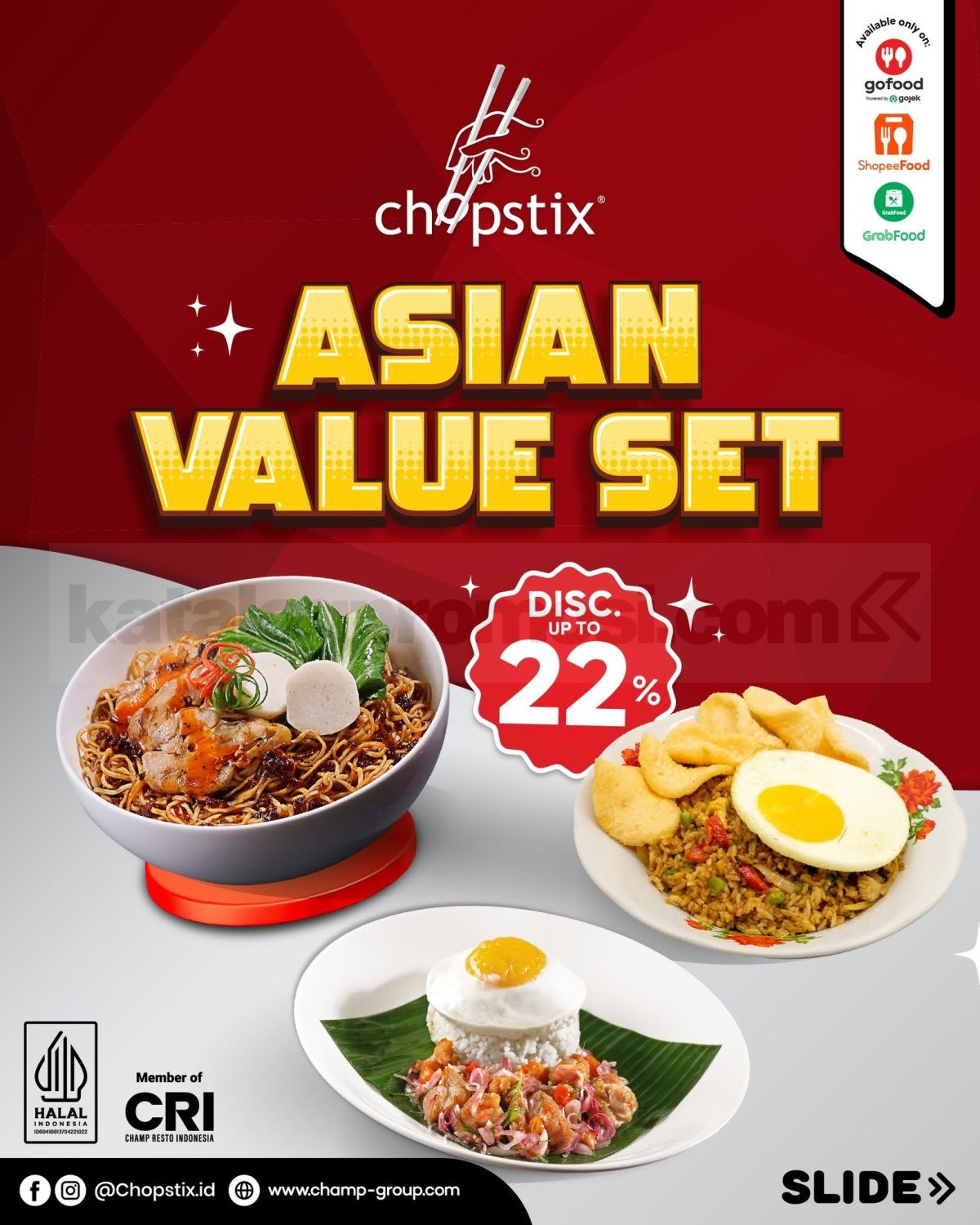 Promo Chopstix Asian Value Set Diskon hingga 22% Promo Chopstix Asian Value Set diskon hingga 22% paket mie ayam dan nasi goreng
