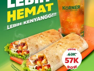 Promo Circle K Double Kebab Crispy Chicken Rp. 57.000 2 kebab dan Iced Lychee Tea Large
