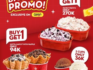 Promo Cold Stone Big Bang Ice Cream mulai Rp. 36.000 di aplikasi Qpon dengan berbagai paket Buy 1 Get 1