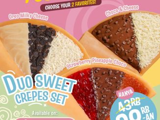 Promo Crêpe O’Butter Duo Sweet Crepes Set Rp. 38.000 pilih dua varian crepes manis favorit lebih hemat