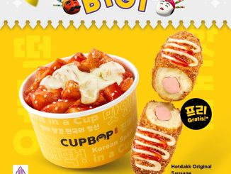 Promo Cupbop HUT Jakarta 499 BELI 1 GRATIS 1 gratis Hotdakk Original Sausage