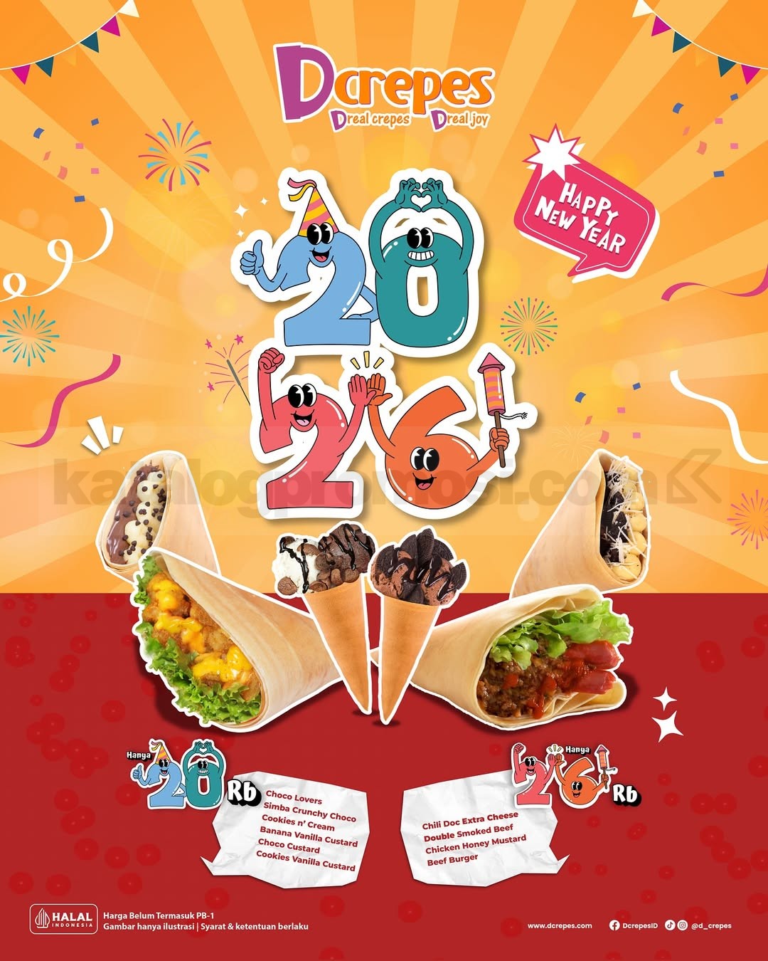 Promo Dcrepes Jajan Awal Tahun Menu Favorit mulai Rp. 20.000 Promo Dcrepes Jajan Awal Tahun Menu Favorit mulai Rp. 20.000 dengan daftar menu manis dan gurih