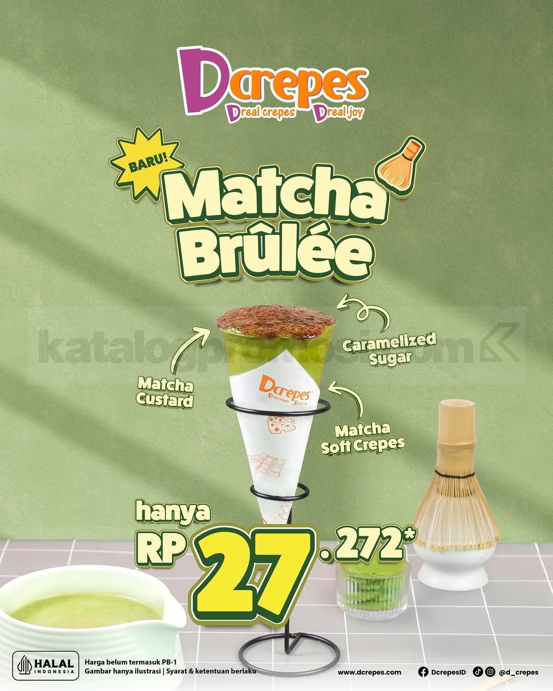 Promo D’CREPES NEW Matcha Brûlée Rp. 27.272 Promo D’CREPES NEW Matcha Brûlée Rp. 27.272 1