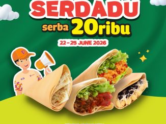 Promo Dcrepes SERDADU Serba Rp. 20.000 untuk pilihan sweet crepes, savory crepes, dan ice cream crepes