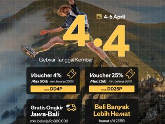 Promo Decathlon 4.4 Double Date Sale diskon hingga 25% periode 4 sampai 6 April 2026 dengan voucher dan gratis ongkir