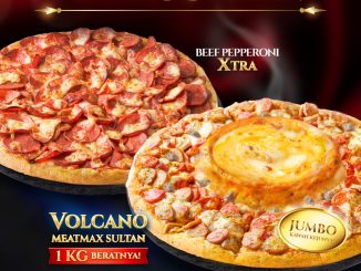 Promo Domino’s Papi Sultan 2 Large Pizza mulai Rp. 88.000, Beef Pepperoni Xtra & Volcano Meatmax Sultan