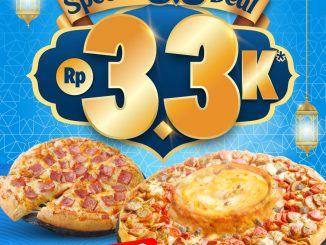 Promo Domino’s Pizza 3.3 Flash Sale Medium ke-2 Rp. 3.300 selama persediaan masih ada