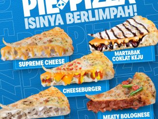 Promo Domino’s Pizza Pie Pizza 2 Medium Pizza Diskon 50% dengan isian lumer dan berlimpah