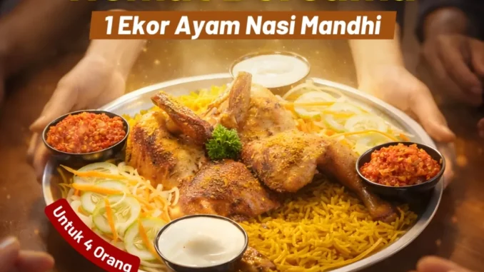 Promo Emado’s 1 Ekor Ayam Nasi Mandhi Rp. 99.000 untuk porsi 4 orang
