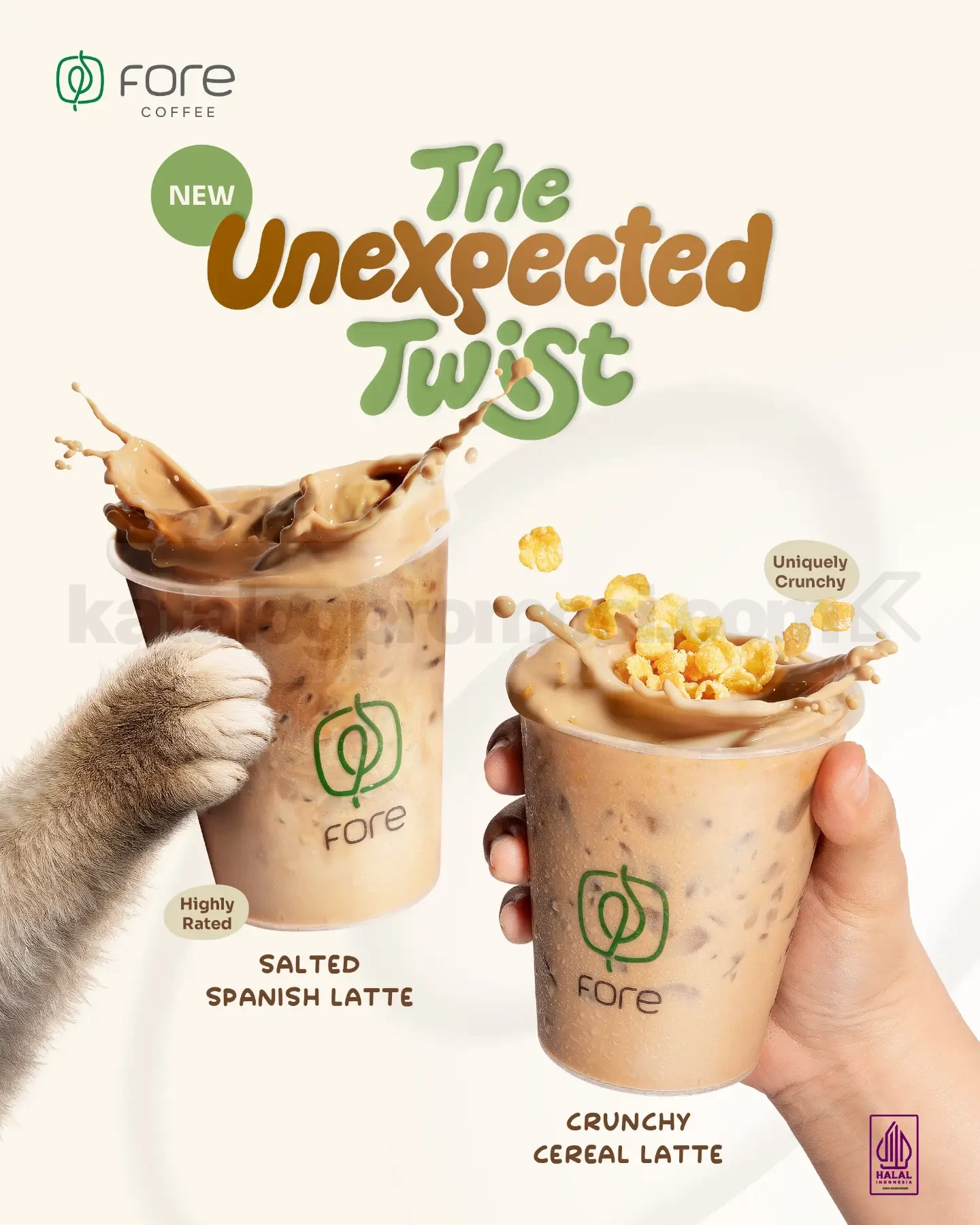 Promo Fore Coffee NEW Latte Buy 1 Get 1 Promo Fore Coffee NEW Latte Buy 1 Get 1 Salted Spanish Latte dan Crunchy Cereal Latte