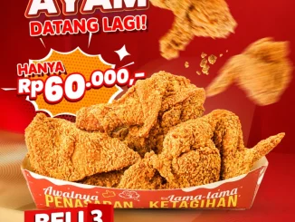 Promo Fritto Chicken Hujan Ayam Beli 3 Gratis 3 dapat 6 pcs ayam crispy Rp. 60.000