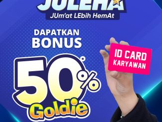 Promo Funworld JULEHA Bonus 50% Goldie setiap Jumat dengan minimum transaksi Rp90.000
