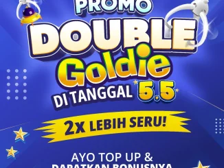 Promo Funworld Special 5.5 Bonus Double Goldie dengan bonus saldo ekstra bermain pada 5 Mei 2026