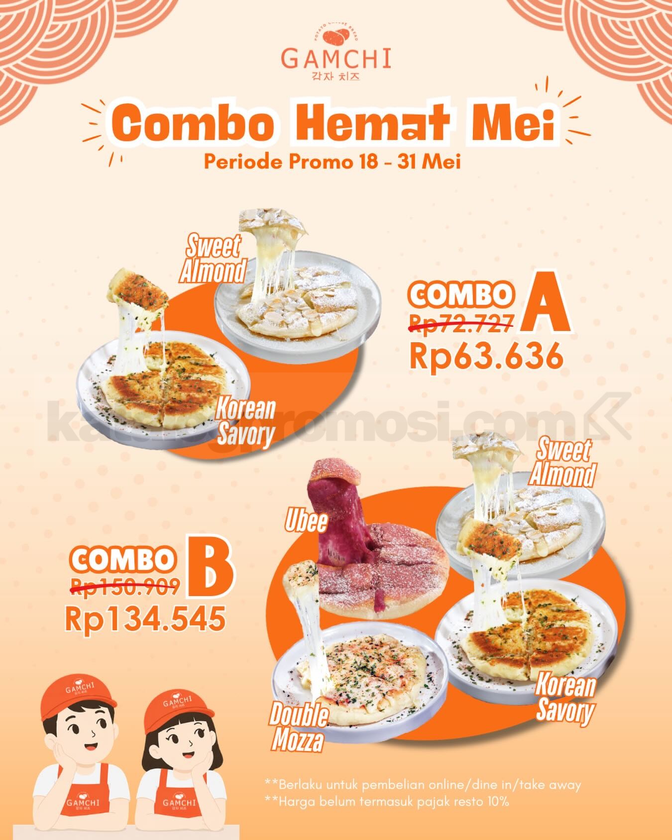 Promo Gamchi Combo Hemat Mei mulai Rp. 63.636 Promo Gamchi Combo Hemat Mei mulai Rp. 63.636 dengan 2 paket snack pilihan sampai 31 Mei 2026