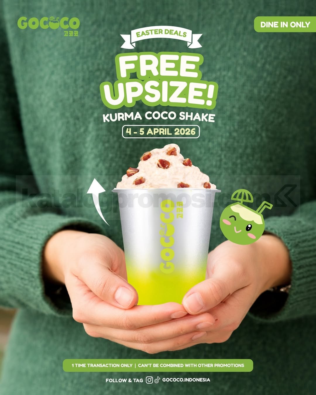 Promo Gococo Easter Deals Kurma Coco Shake Free Upsize Promo Gococo Easter Deals Kurma Coco Shake Free Upsize periode April 2026