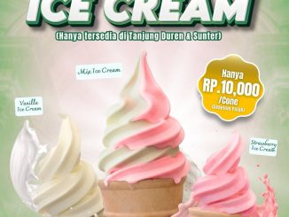 Promo Grand Wingheng Soft Ice Cream Rp. 10.000 varian vanilla strawberry dan mix di outlet tertentu