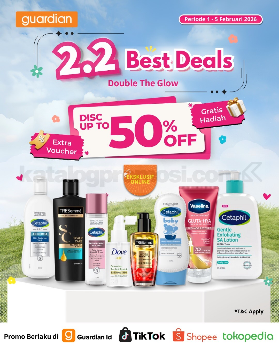 Promo Guardian 2.2 Best Deals Produk Kecantikan Diskon hingga 50% Promo Guardian 2.2 Best Deals diskon hingga 50% dan hadiah menarik