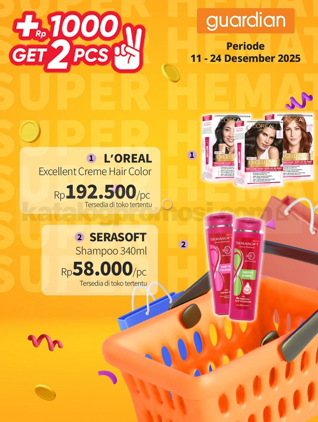 PROMO GUARDIAN SUPER HEMAT MINGGUAN - TAMBAH +Rp. 1.000 DAPAT 2 PRODUK PROMO GUARDIAN SUPER HEMAT MINGGUAN - TAMBAH +Rp. 1.000 DAPAT 2 PRODUK 5