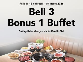 Promo Gyu-Kaku BNI Beli 3 Bonus 1 Buffet setiap Rabu hingga 18 Maret 2026