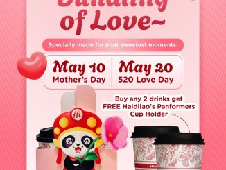 Promo Haidilao Bundling of Love gratis cup holder beli 2 minuman di Haidilao MOI