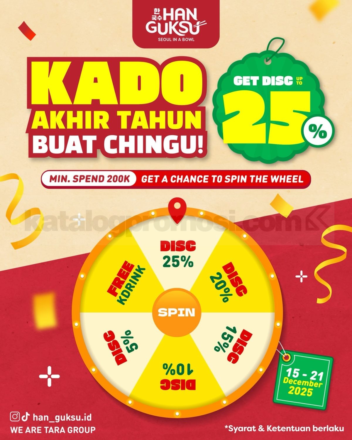 Promo Han Guksu Kado Akhir Tahun Diskon Hingga 25% Promo Han Guksu Kado Akhir Tahun diskon hingga 25% dan Free Kdrink