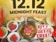 Promo Hanamasa 12.12 Midnight Feast Buy 2 Get 1 Free berlaku 12 Desember 2025 pukul 21.00–23.00 WIB di outlet tertentu.