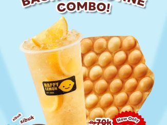 Promo Happy Lemon Back to Routine Combo Rp. 50.000 dengan minuman lemon dan waffle