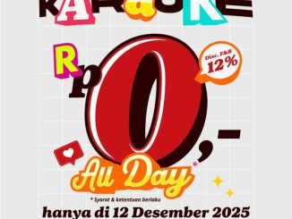 Promo Happy Puppy 12.12 Karaoke Gratis 1 Jam dengan minimal pembelian 1 makanan atau minuman pada 12 Desember 2025.