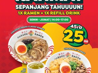 Promo Haraku Ramen RAHMAT Chicken Ramen Rp. 25.000 dengan pilihan ramen dan free refill ocha