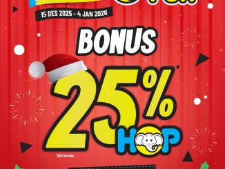Promo Hello Fun Liburan Akhir Tahun Bonus 25% HOP dengan minimal transaksi Rp. 200.000