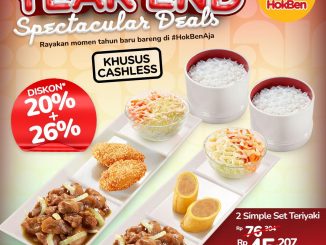 Promo HokBen Akhir Tahun Simple Set Teriyaki 22ribuan dine in cashless