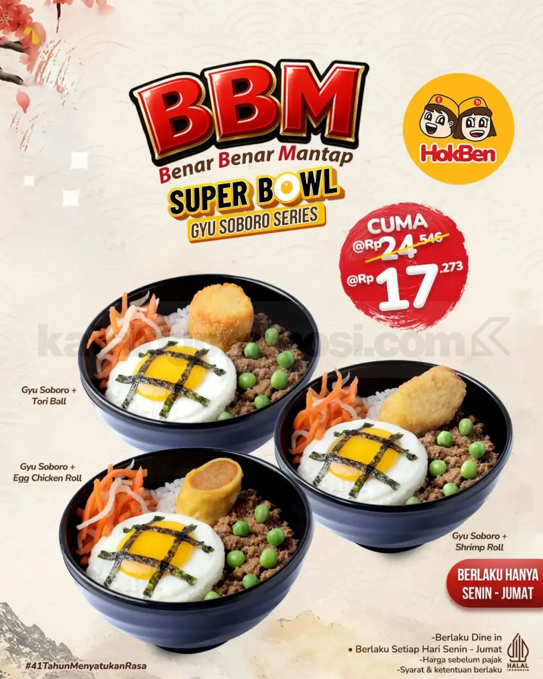 Promo HokBen BBM Super Bowl Cuma Rp. 17.273 Promo HokBen BBM Super Bowl Cuma Rp. 17.273 1