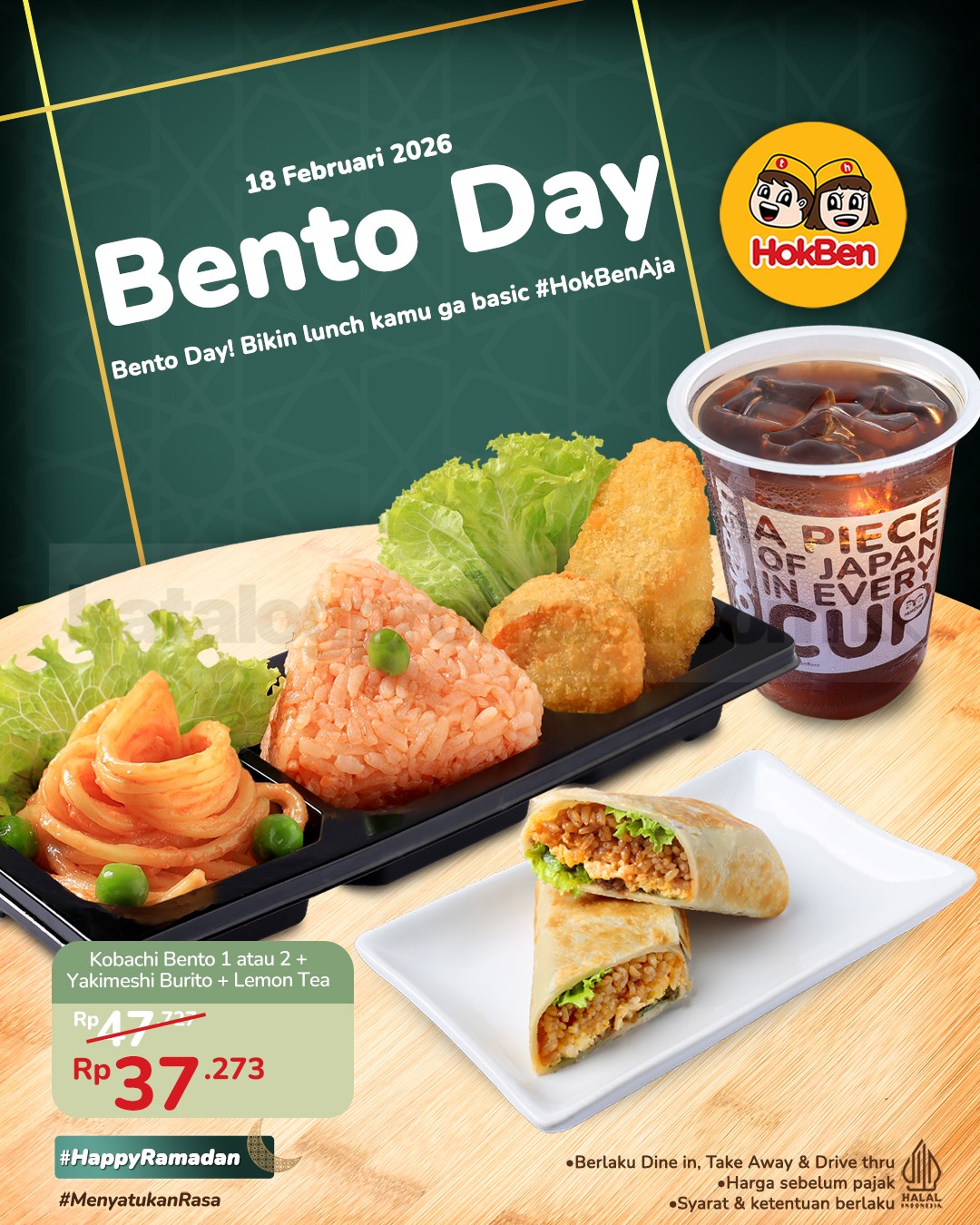 Promo HokBen Bento Day Paket Lengkap Rp. 37.273 Promo HokBen Bento Day Paket Lengkap Rp. 37.273 1