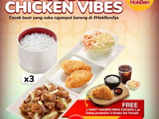 Promo HokBen Double Chicken Vibes Mulai Rp. 94.546 beli Simple Set Teriyaki gratis Hot Deals