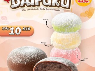 Promo HokBen NEW Daifuku Rp. 10.910 dengan empat varian rasa Chocolate, Ogura, Mango, Matcha