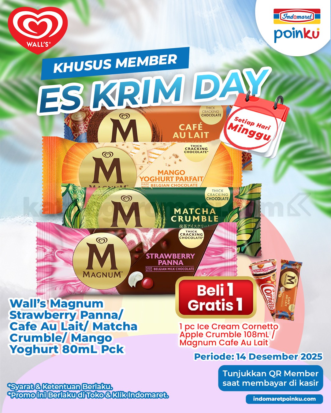Promo Indomaret Es Krim Day WALL’S Magnum Beli 1 Gratis 1 Promo Indomaret Es Krim Day WALL’S Magnum beli 1 gratis 1 khusus member Poinku