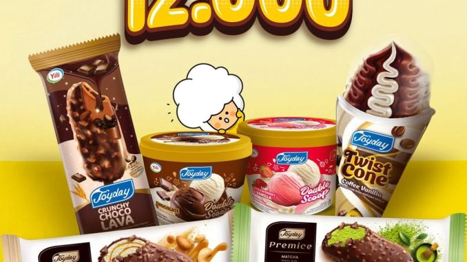 Promo Joyday Es Krim di CGV mulai Rp. 12.000 berlaku selama persediaan masih ada di seluruh CGV.