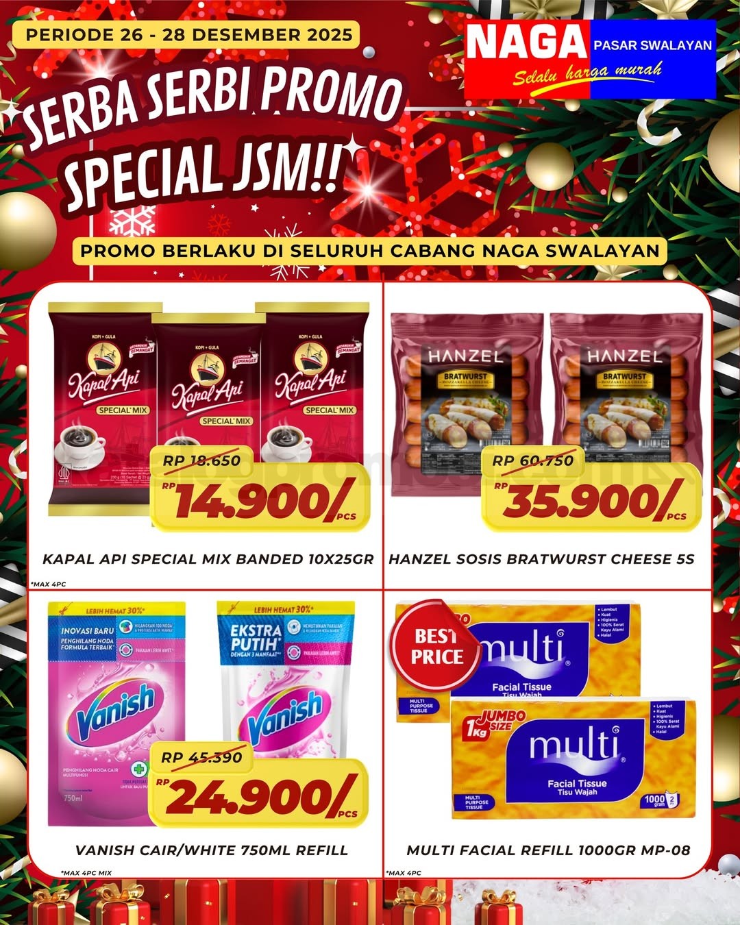 Promo JSM Naga Swalayan Weekend 26-28 Desember 2025 Promo JSM Naga Swalayan Weekend 26-28 Desember 2025 2