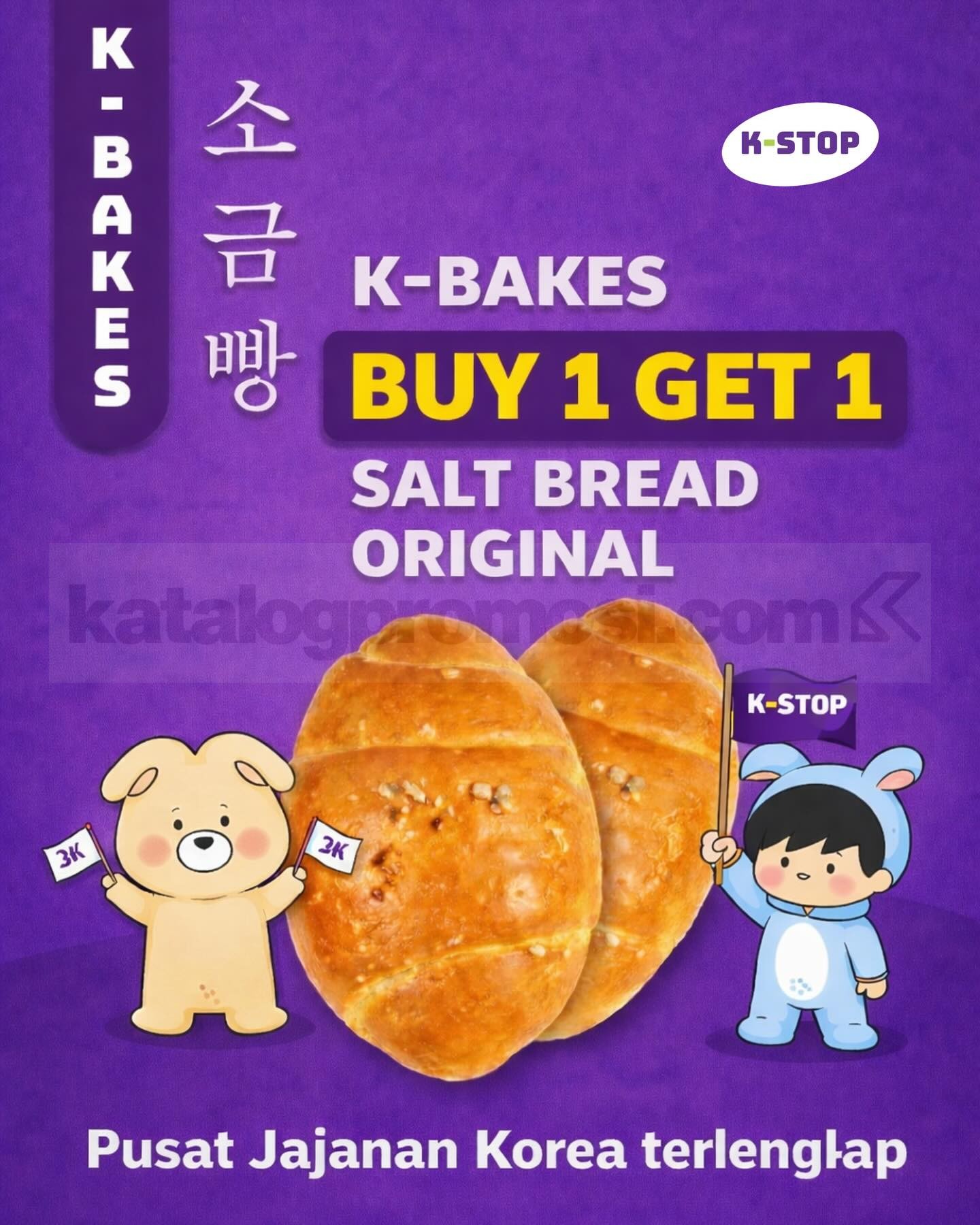 Promo K-STOP Beli 1 Gratis 1 Salt Bread Original Promo K-STOP Beli 1 Gratis 1 Salt Bread Original roti viral gurih