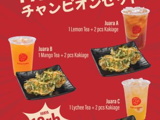 Promo Katsunyaka Paket Juara Rp. 19.000 minuman dan kakiage weekday