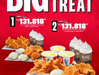 Promo KFC BIG TREAT Paket Hemat Rp. 131.818 dengan pilihan paket makan rame-rame