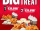 Promo KFC BIG TREAT Paket Hemat Rp. 131.818 dengan pilihan paket makan rame-rame