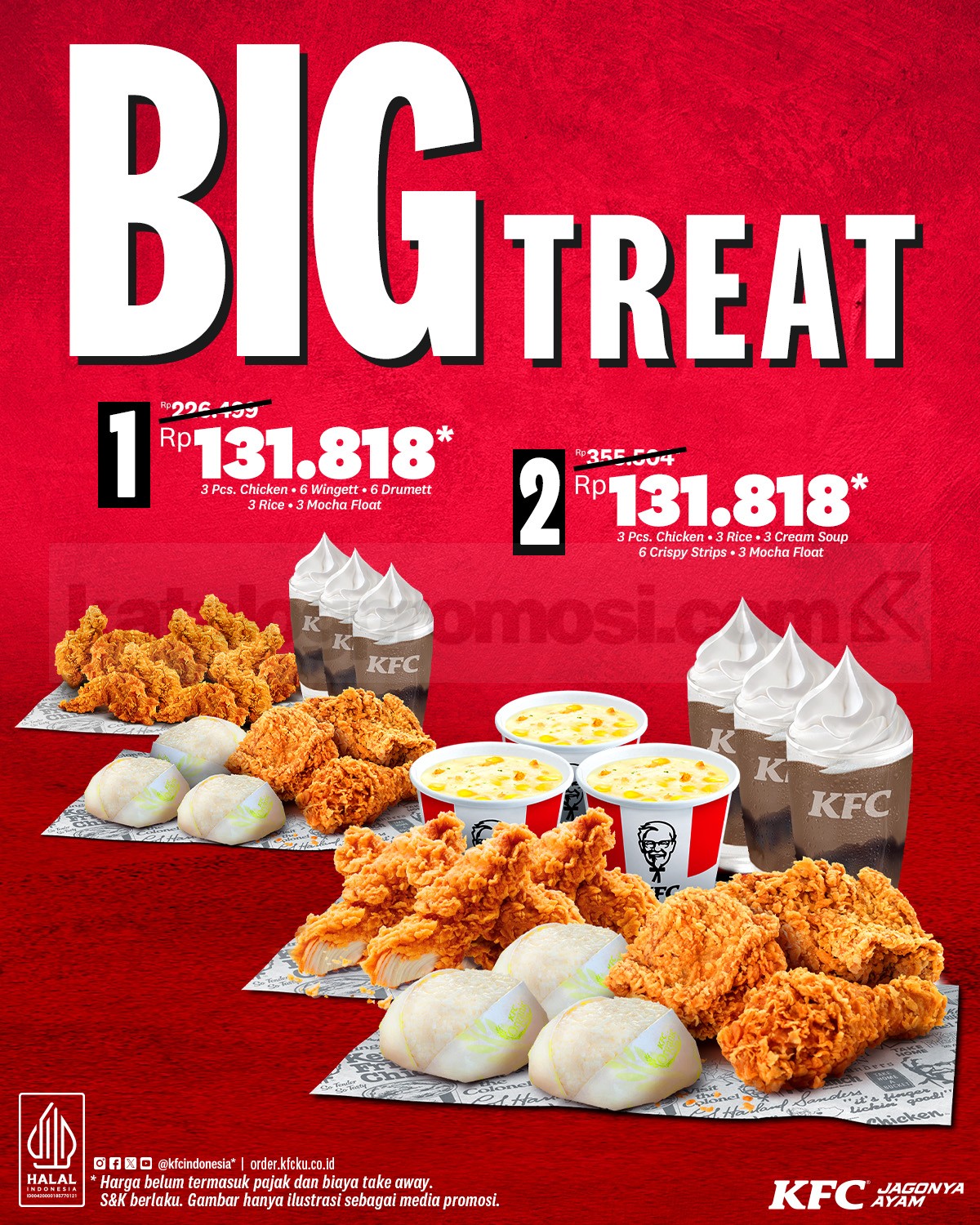 Promo KFC BIG TREAT Paket Hemat Rp. 131.818 Promo KFC BIG TREAT Paket Hemat Rp. 131.818 dengan pilihan paket makan rame-rame