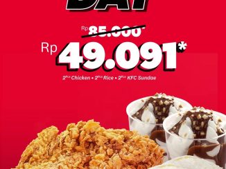 Promo KFC Duo Day Paket Berdua cuma Rp49.091 isi ayam nasi dan sundae