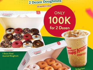Promo Krispy Kreme Happiness Delight 2 lusin donat Rp. 100.000 tanggal 25 Maret 2026